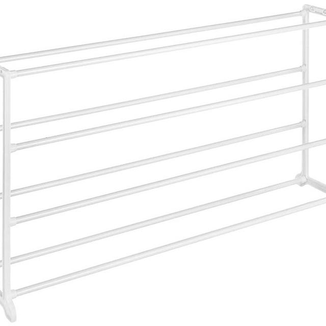 Whitmor 4 Tier 20 Pair Floor Shoe Rack - White