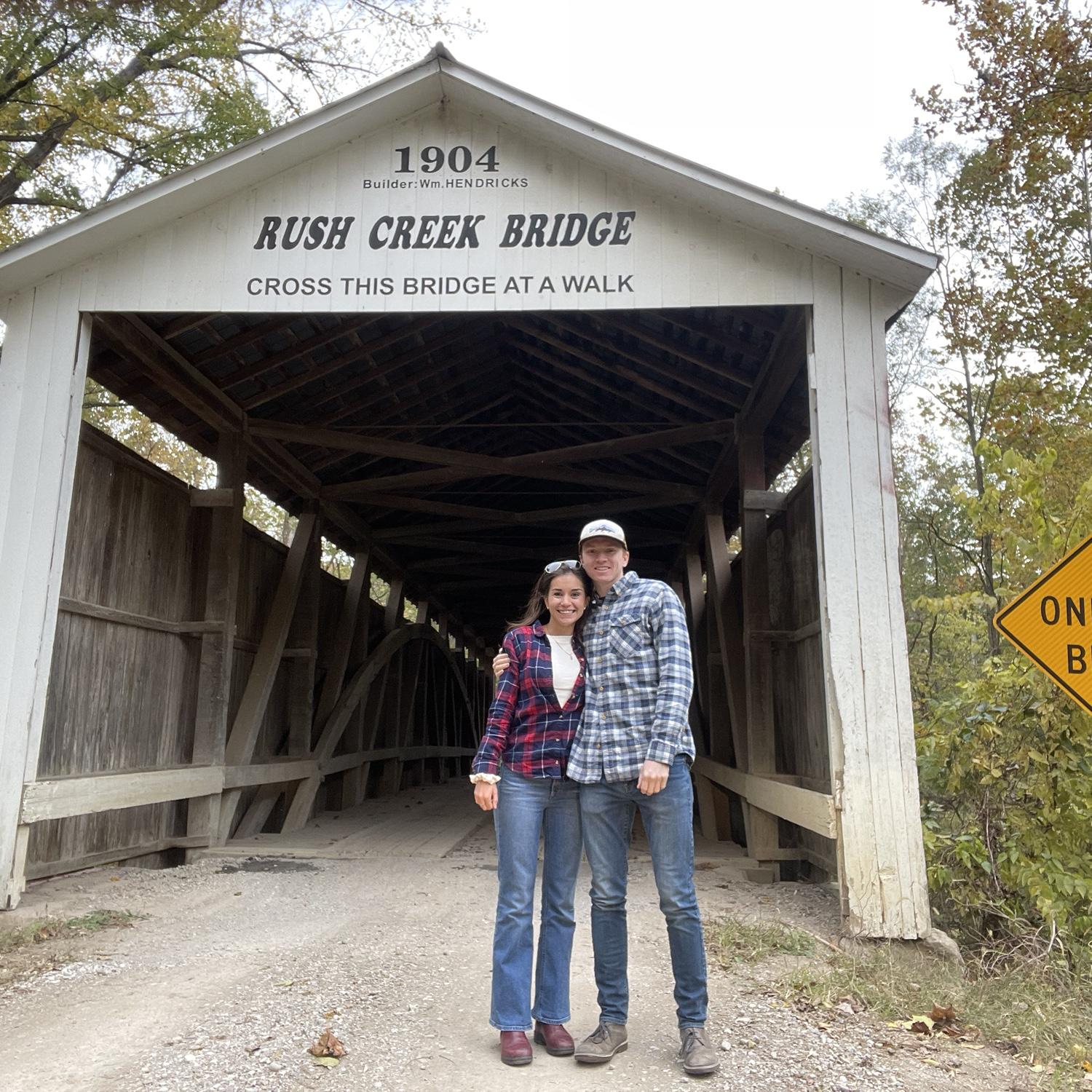 Where our love story began, October 14 2022 - at the Covered Bridge Festival!
