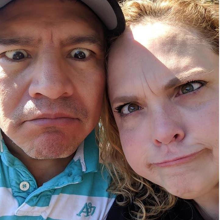 He's much better at crazy faces than I am!