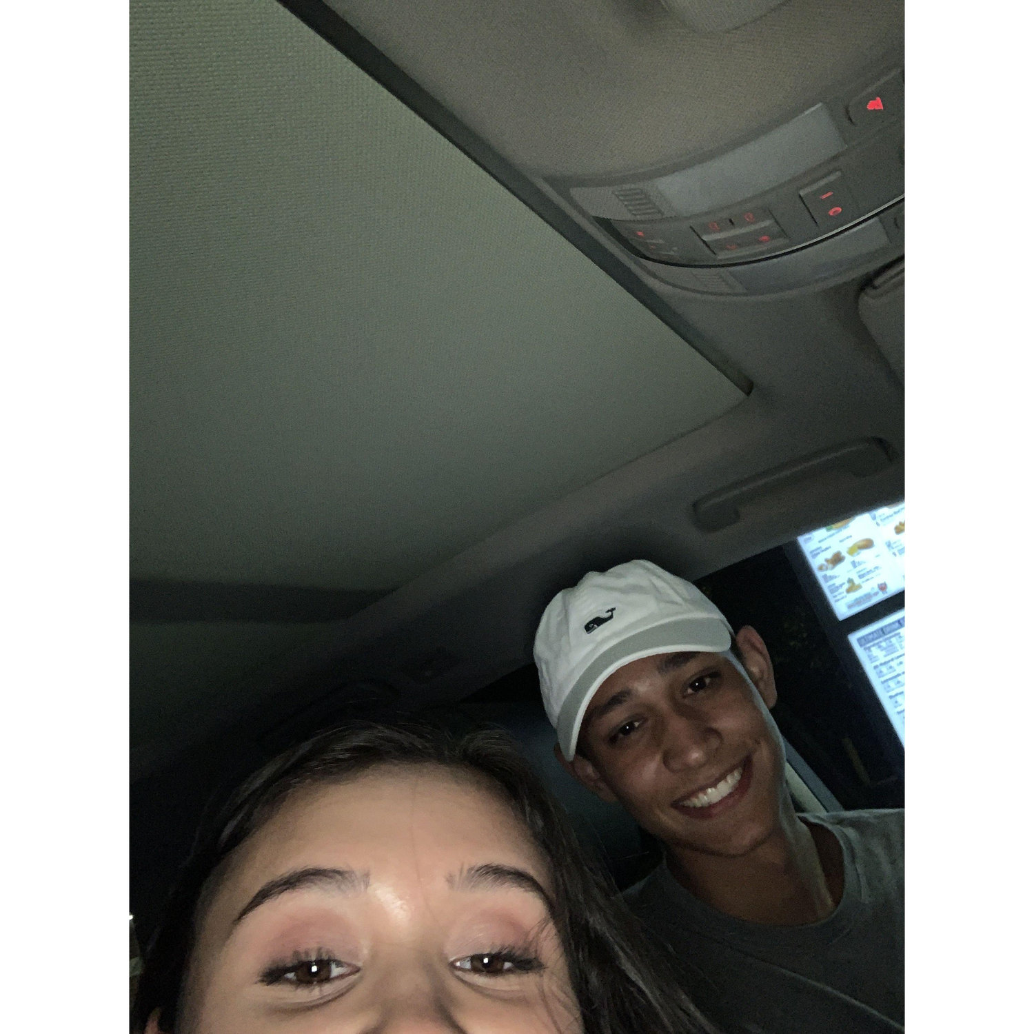 Our first picture together! We took this on our first date which was on June 11, 2019. He took me to Uni Sushi for dinner and then we went to Sonic afterwards❤️