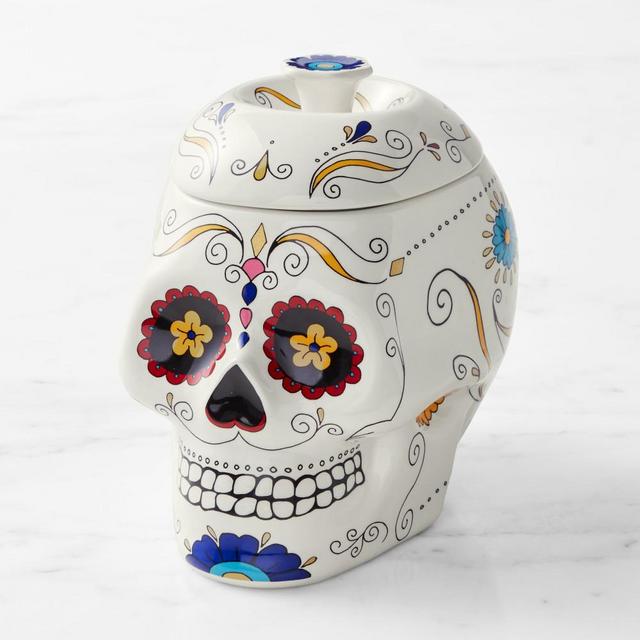 Day of the Dead Cannister Cookie Jar, Porcelain