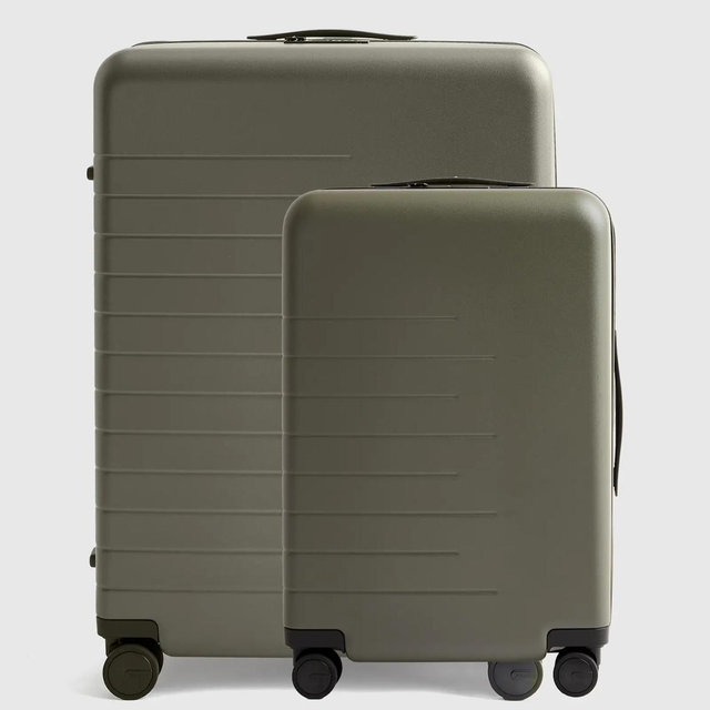 Small Carry-On & Large Check-In Suitcase Set - Olive
