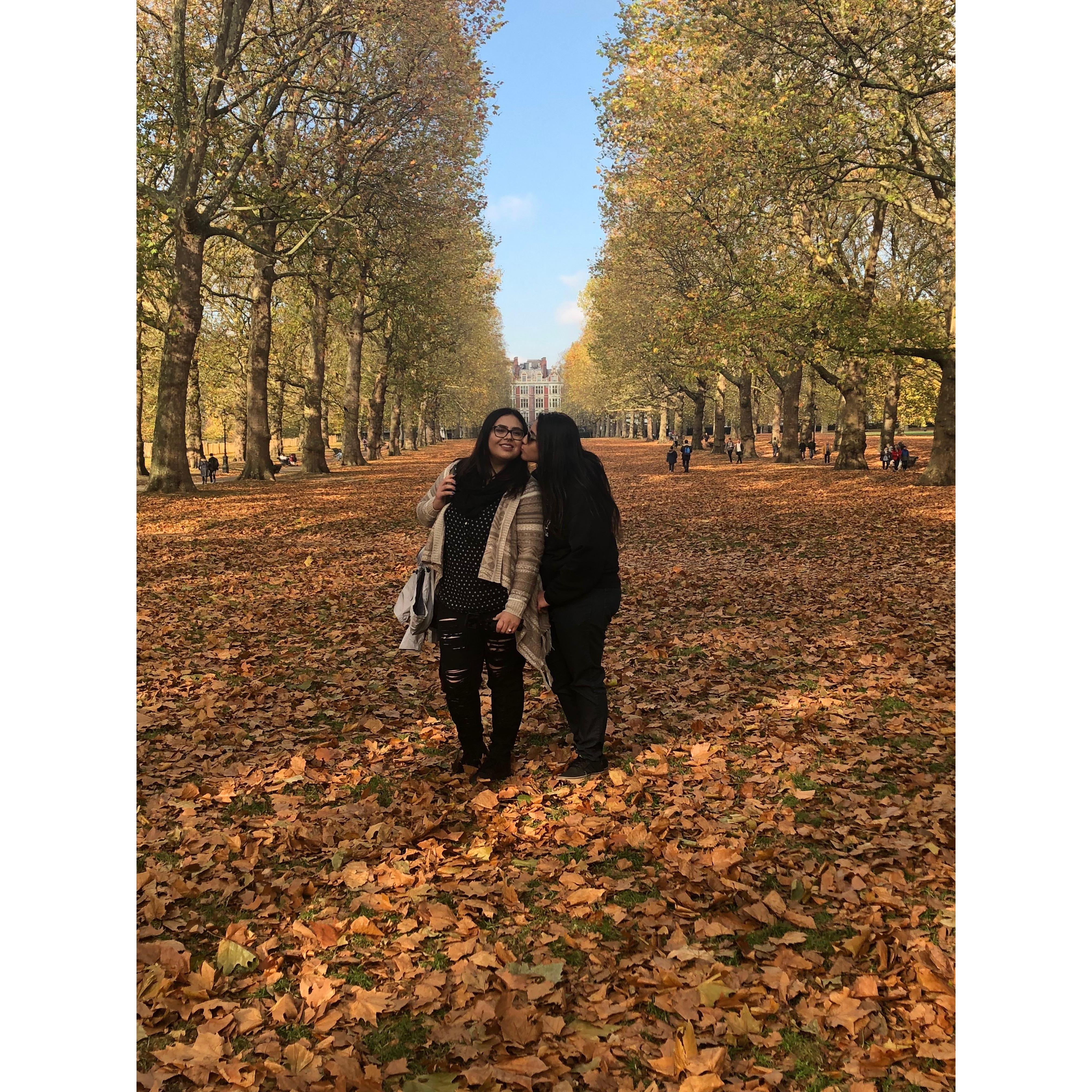 Our first out of the country vacation. We went to London and fell in love with the fall leaves. November 2017.
