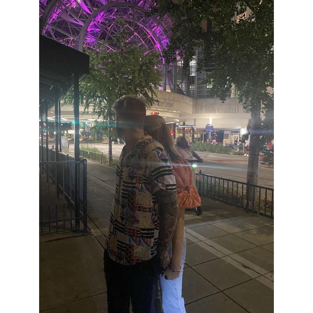 Their first picture as an official couple.