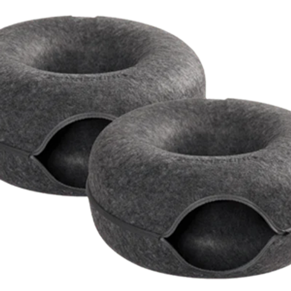 Cattasaurus Peekaboo Cat Cave | Large - Charcoal Dark Grey