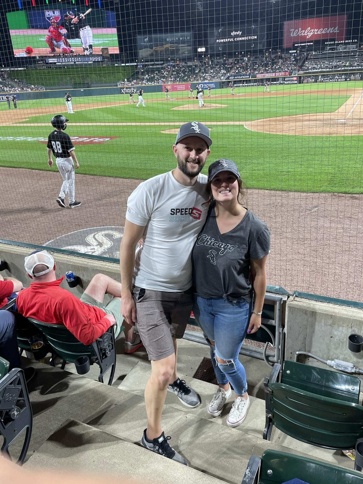 Our first Sox game… Phil has been converted 😏…