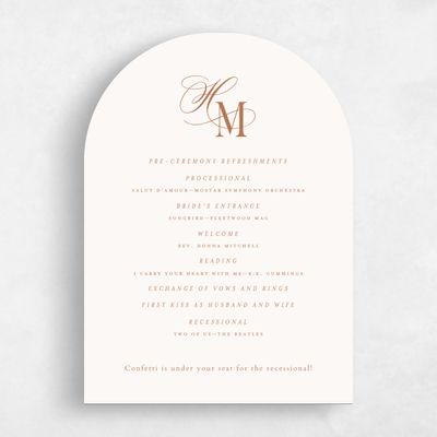 Beige Wedding Program - Jalen