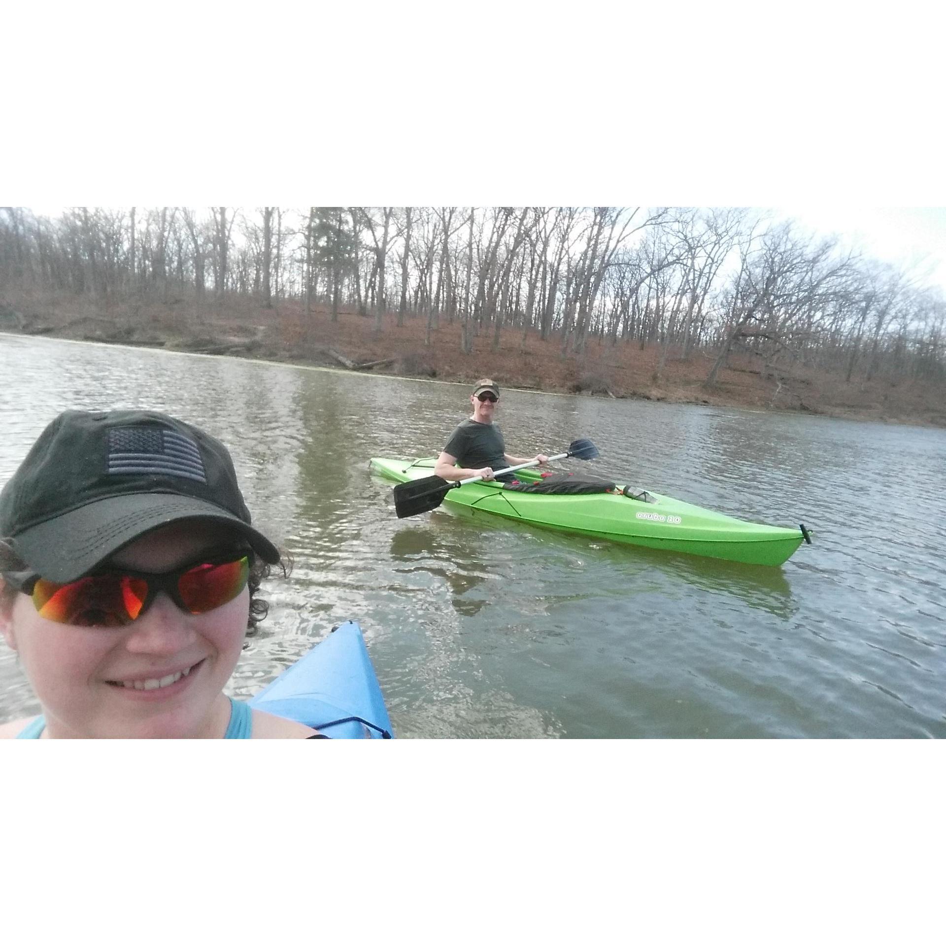 Kayaking in Knob Noster Park!!!  March 2016
