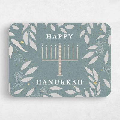 Blue Rounded Holiday Card - Stella Foil