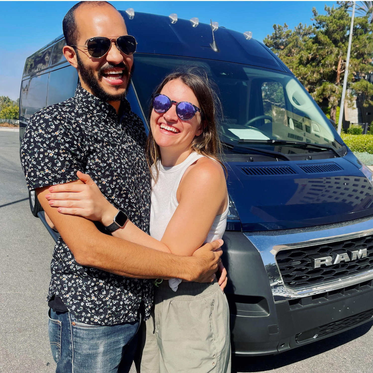 Picking up our camper van, Genie. :)