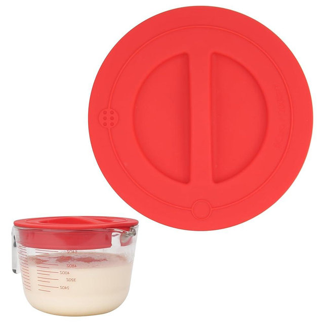 Silicone Lid Compatible with Amazon Basic 8 Cup Measuring Cup, Silicone Replacement Lids Only Fits Amazon Basic 8-Cup (2 Liters) Glass Measuring Bowl, Dishwasher & Microwave Safe (Cup not Included)