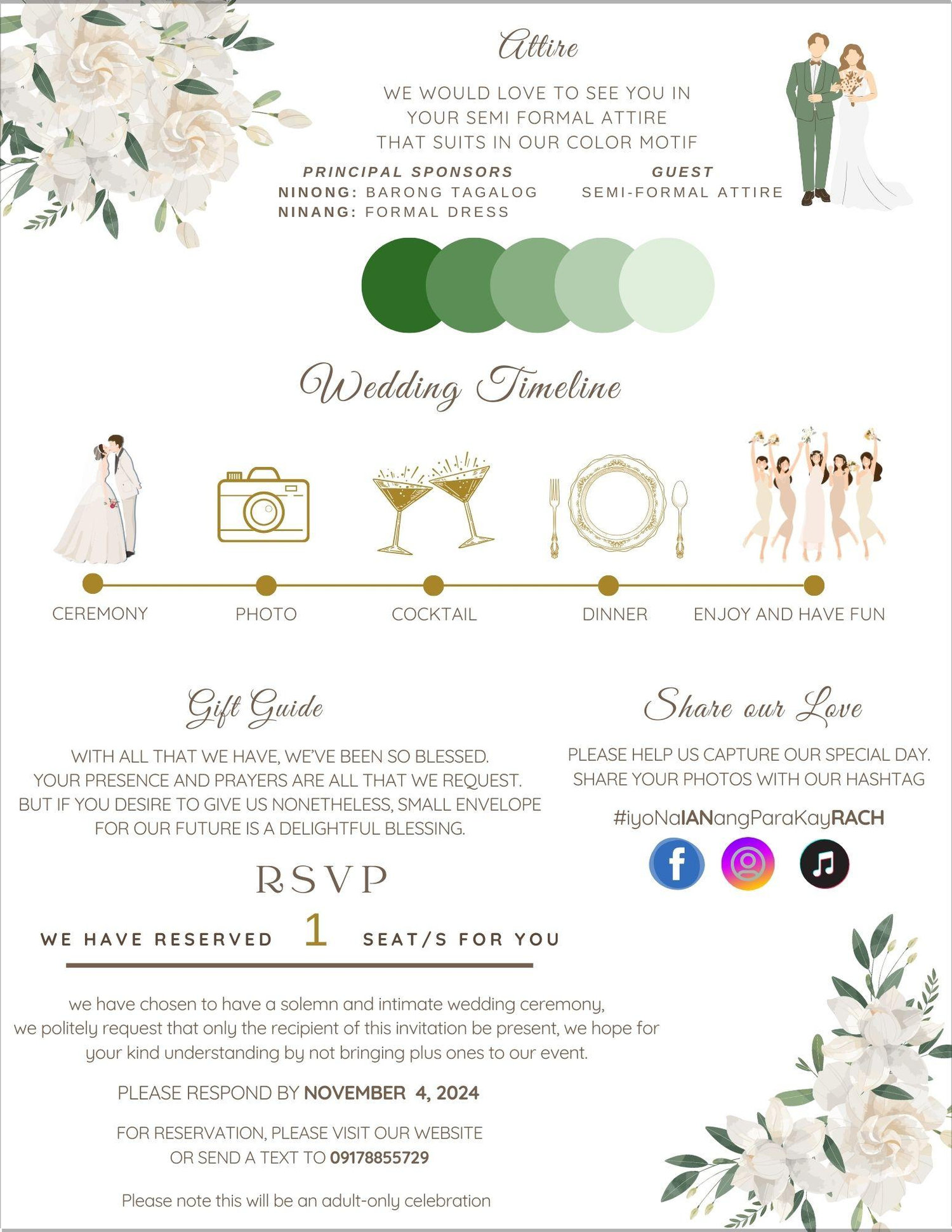 The Wedding Website of Rach Custodio and Ian Betito