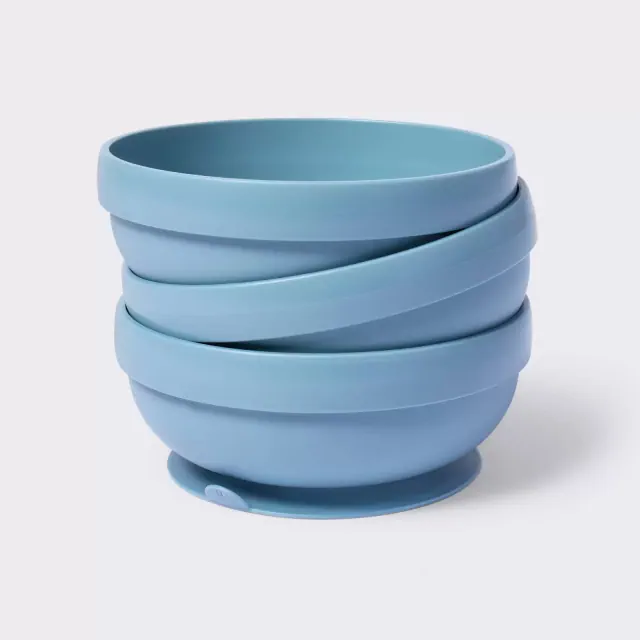 Suction Bowl - 3pk - Blue - Cloud Island™