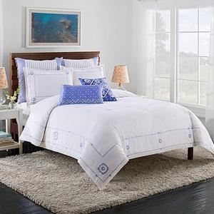 cupcakes and cashmere Blue Frame Duvet Cover, Full/Queen