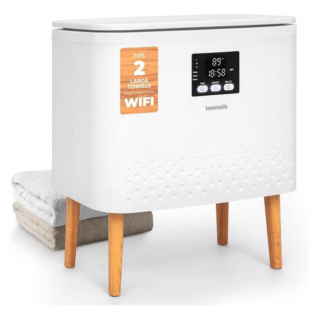 SereneLife Towel Warmer with WiFi—Large Capacity Towel & Blanket Warmer with Adjustable Temperature and Aromatherapy