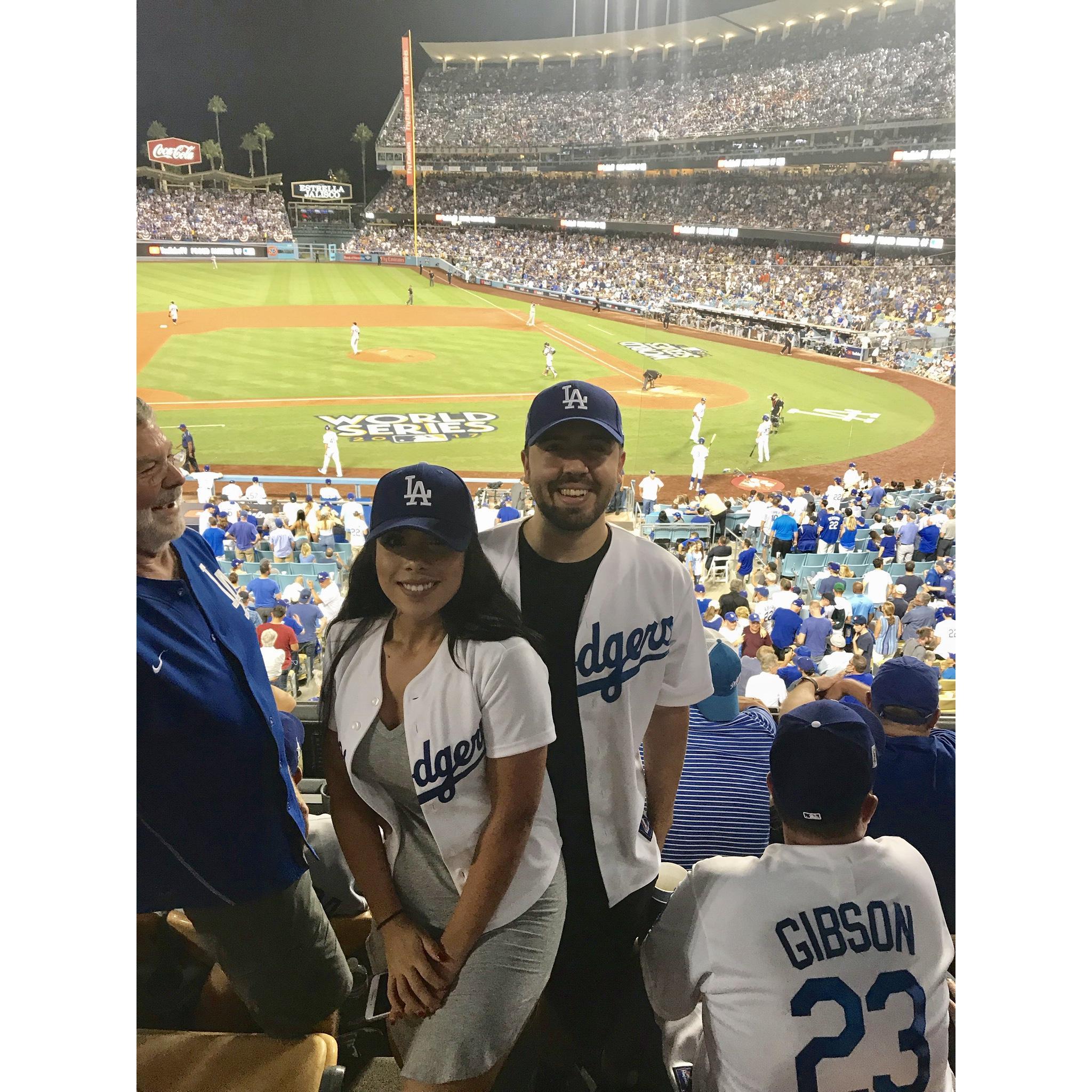 Our first Dodger World Series game in 2017