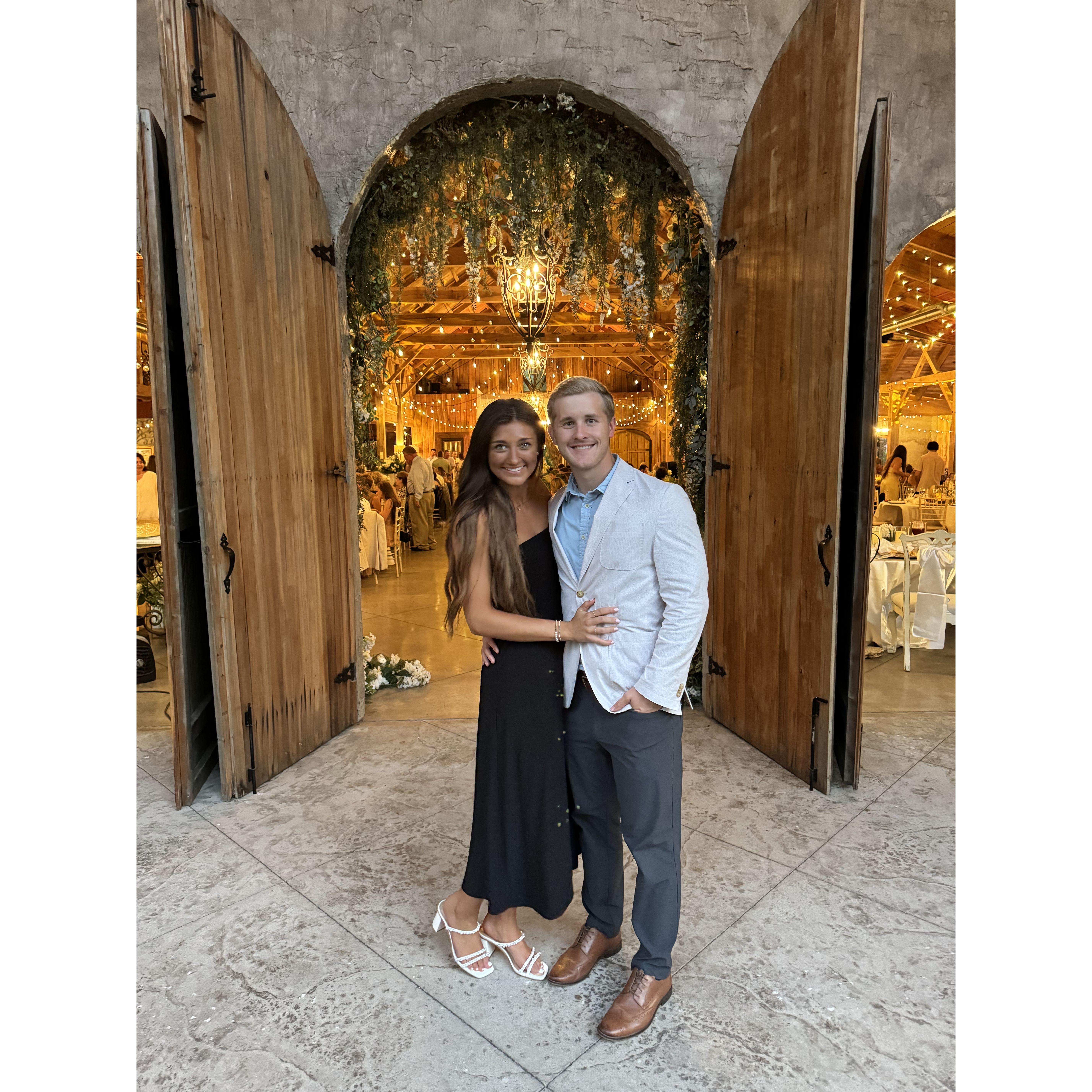 Our first time attending a wedding together.