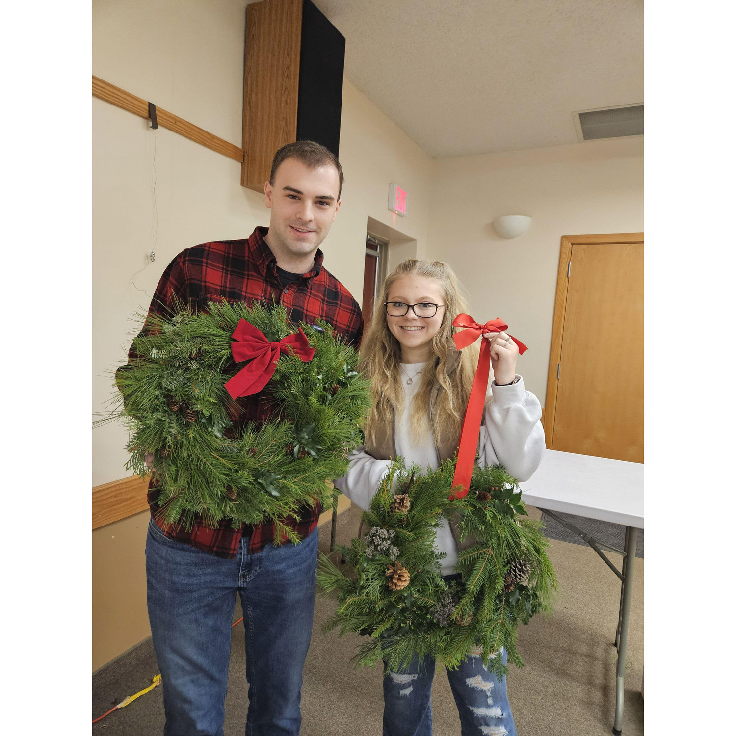 Micah signed us up for a class on making wreaths! This has become a tradition for us.