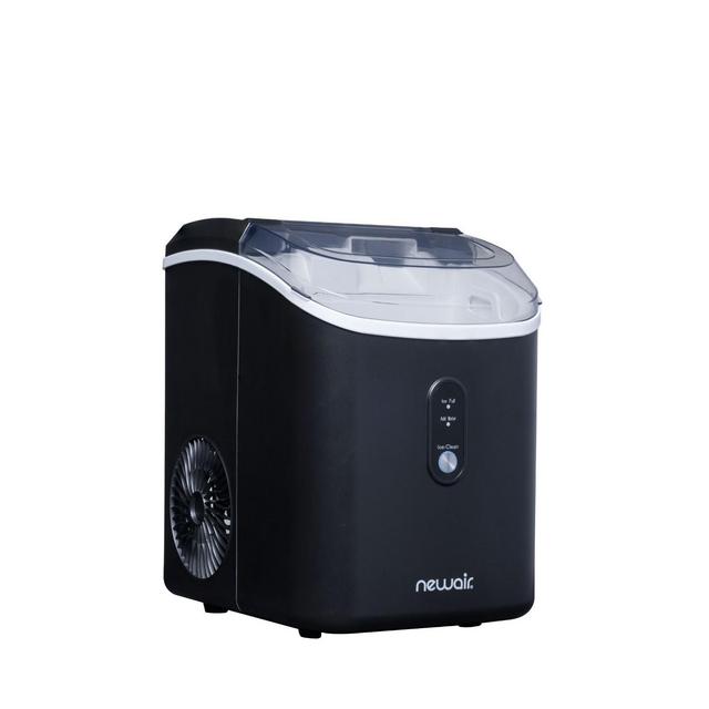 Newair 26 lbs. Countertop Nugget Ice Maker in Matte Black, Large Ice Viewing Window, Self-Cleaning Button and Easy-Pour Waterspout