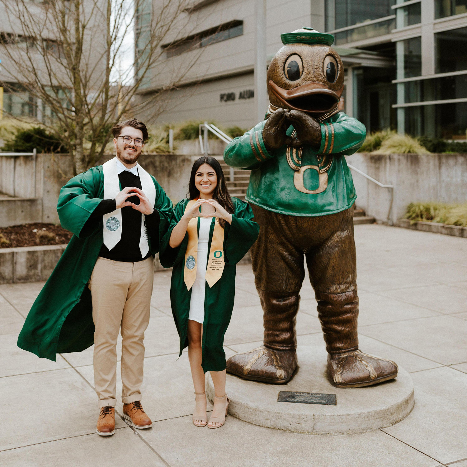 Honorary photo with the BEST college mascot!