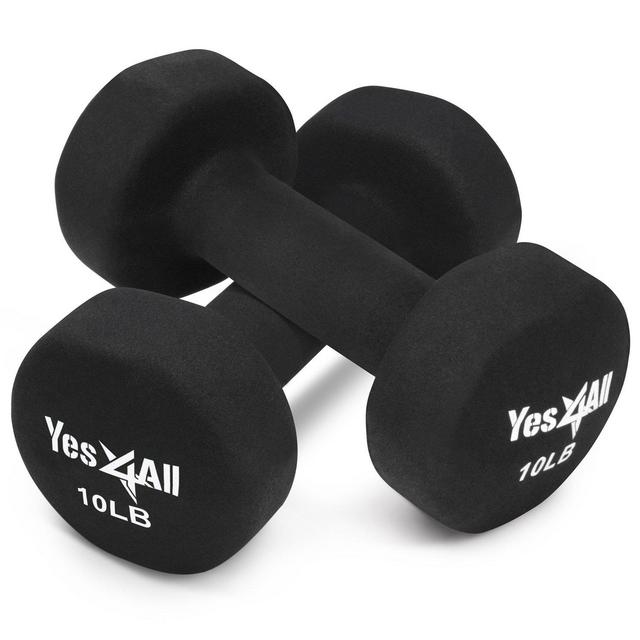 Yes4All Hexagon Neoprene Coated Dumbbell (Pair) - Multiple Weight Options