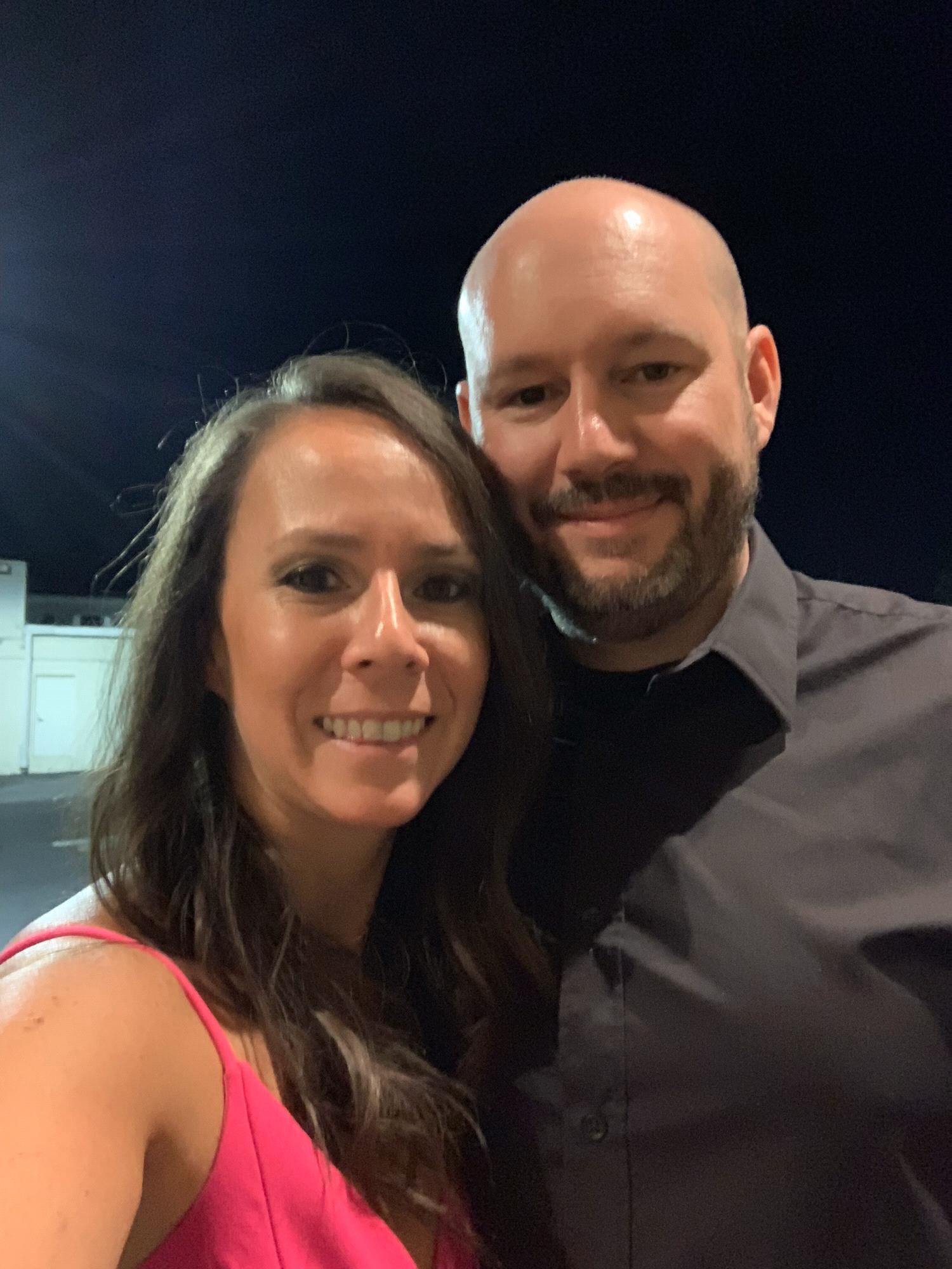 After dinner celebrating our 1 year dating anniversary