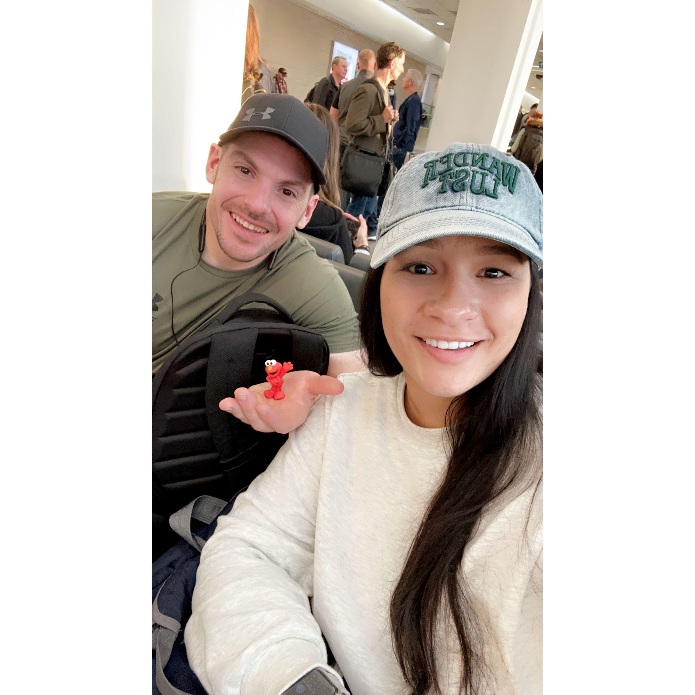 Helping Elmo travel the world.