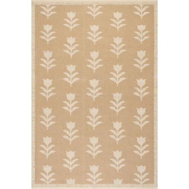 Nuloom Vayana Floral Farmhouse Indoor Area Rug, 5' x 8', Natural