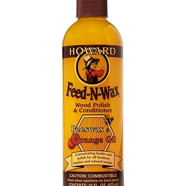 Howard Products FW0016 Wood Polish & Conditioner, 16 oz, Orange, 16 Fl Oz