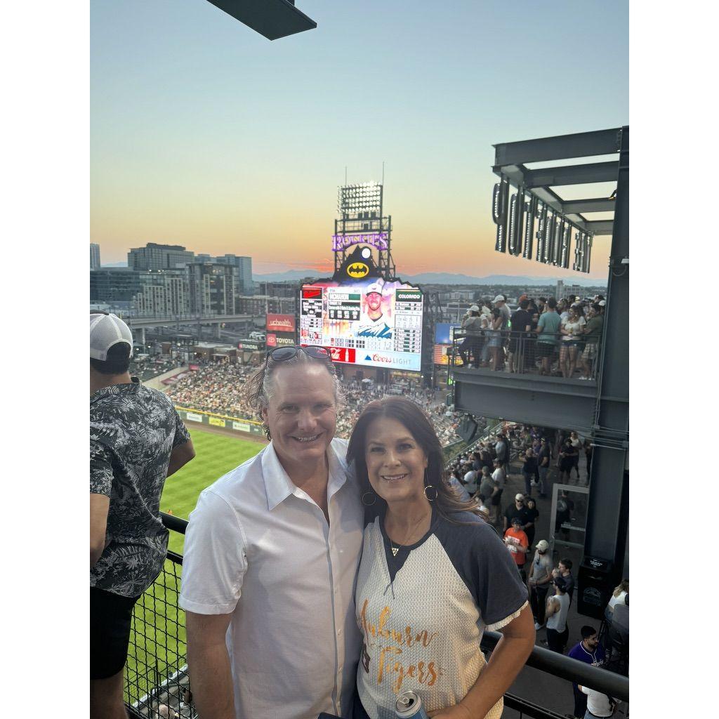First date night after having a puppy at home. Rockies game.