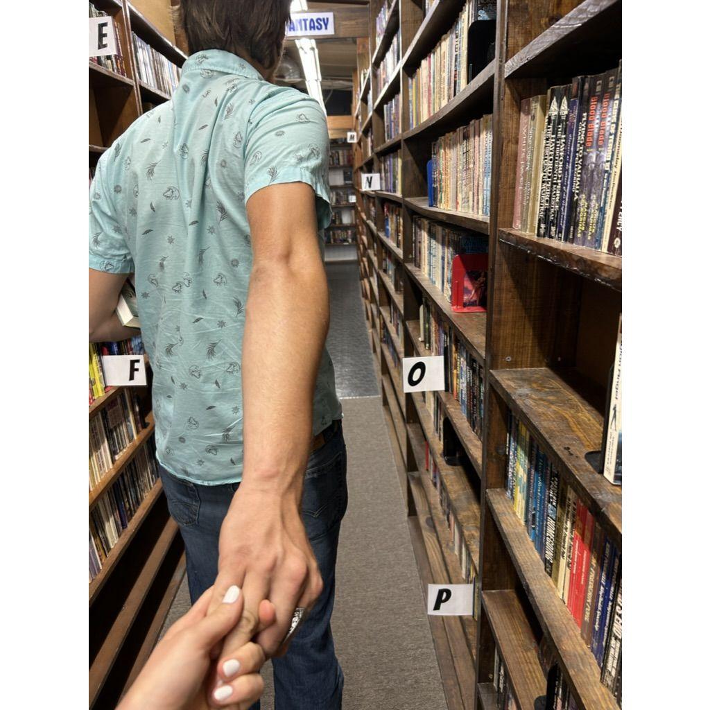 Back at the book store of our first date