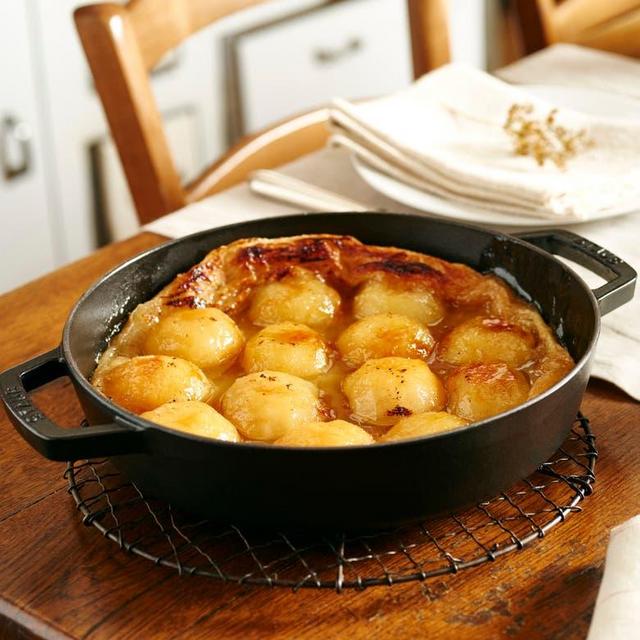Staub 13-Inch Enameled Cast Iron Double Handle Fry Pan, Matte Black