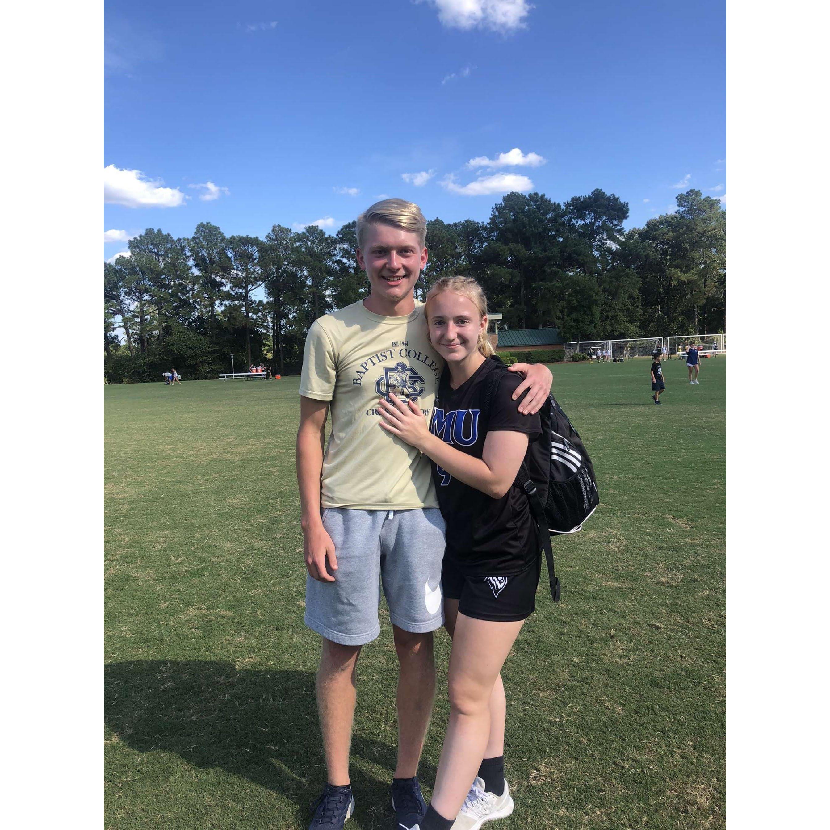 Jordan came to watch Hailey play in North Carolina