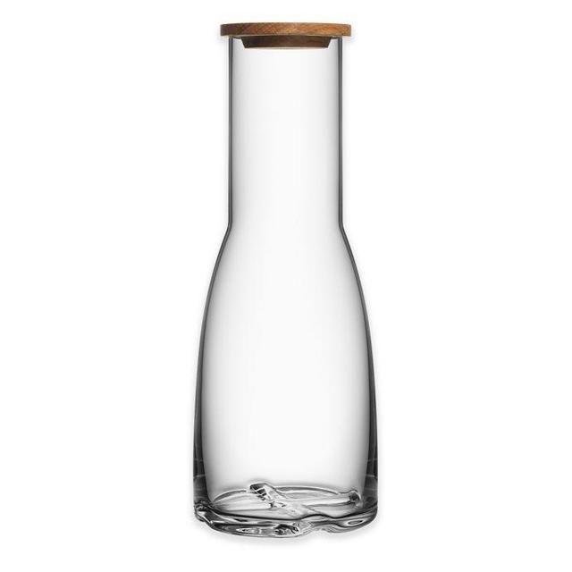 Kosta Boda Bruk Carafe with Oak Lid in Clear