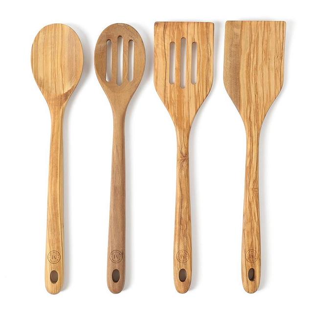 Martha Stewart Bainford 4-Piece Wooden Kitchen Tool Set - Olive