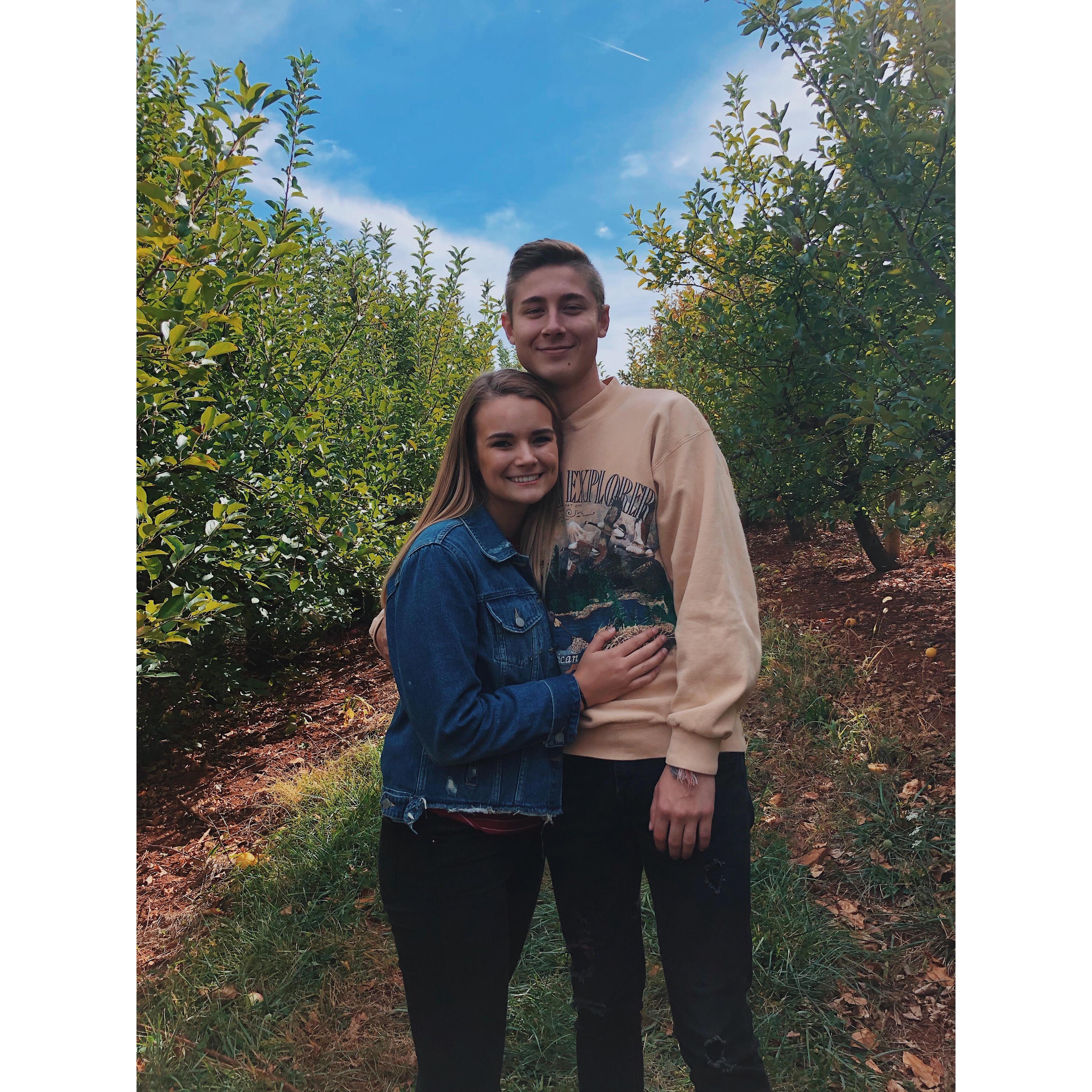 Our first picture together - this was less than a month into dating & I was so nervous!! Glad he stuck with me though!