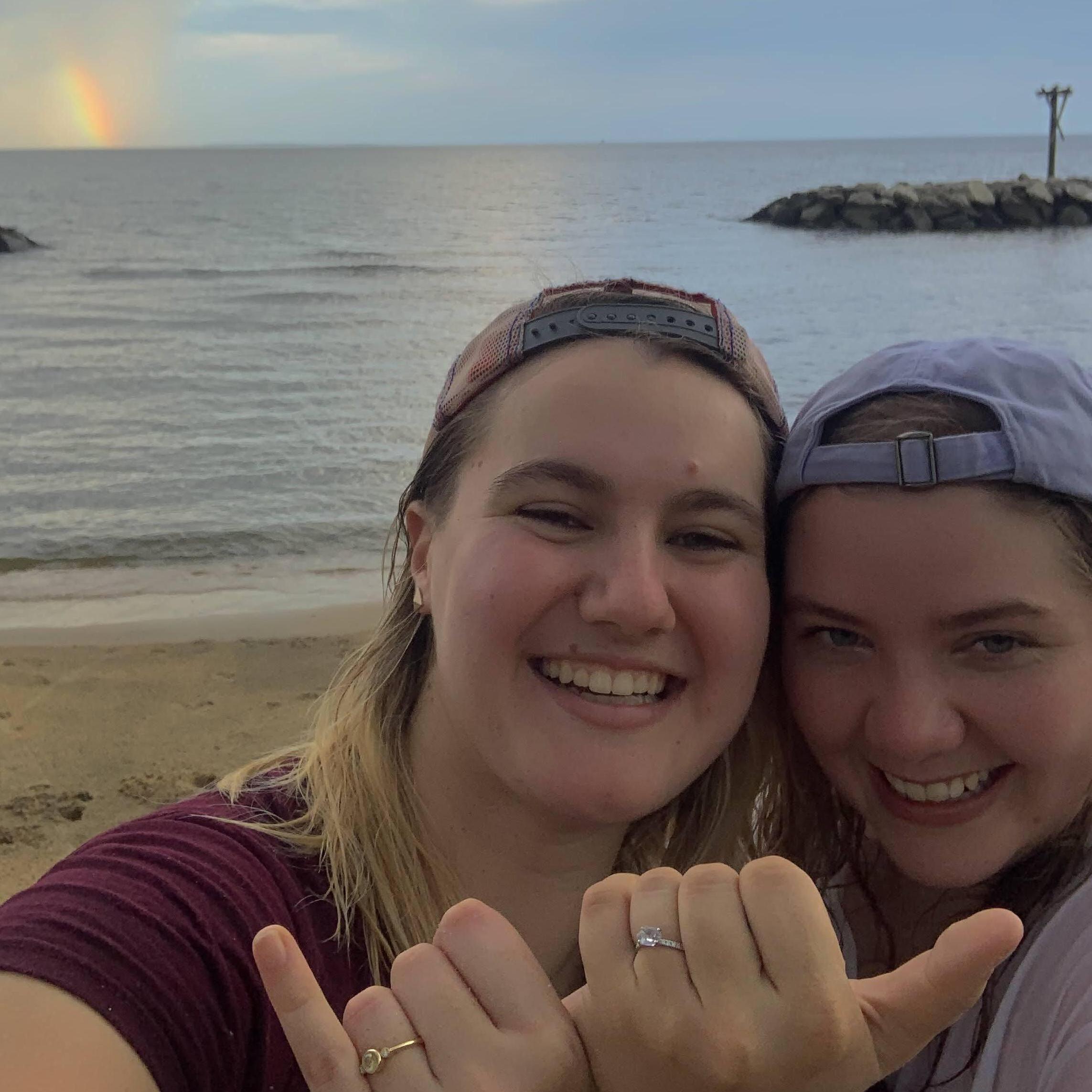 2020 - Engagement in Annapolis Maryland. It started raining and then a rainbow appeared!