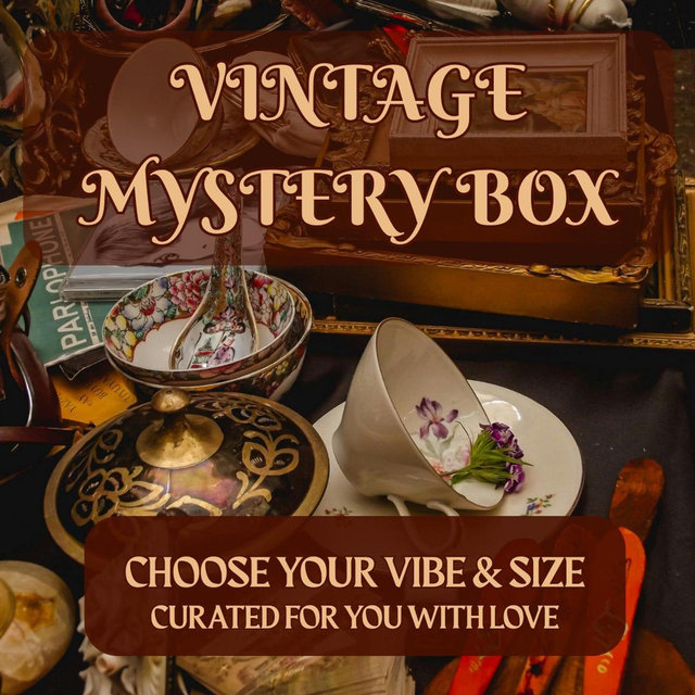 Vintage Mystery Box | Curated Thrifted Surprise Gift Boxes | 70s 80s 90s | Cottagecore | Christmas | Retro Treasures