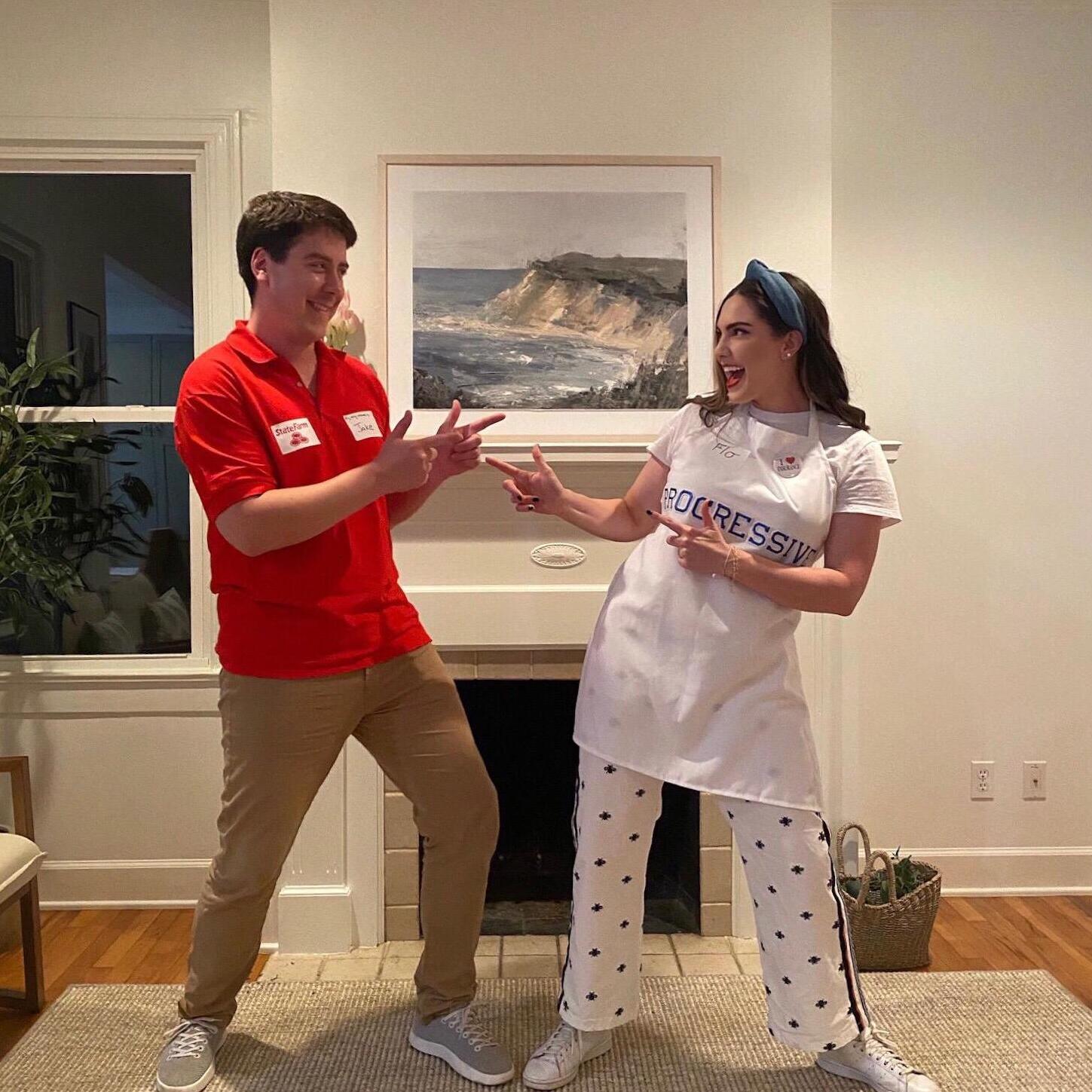 We've got you covered! Jake from State Farm and Flo from Progressive in Austin, Texas for Halloween 2021