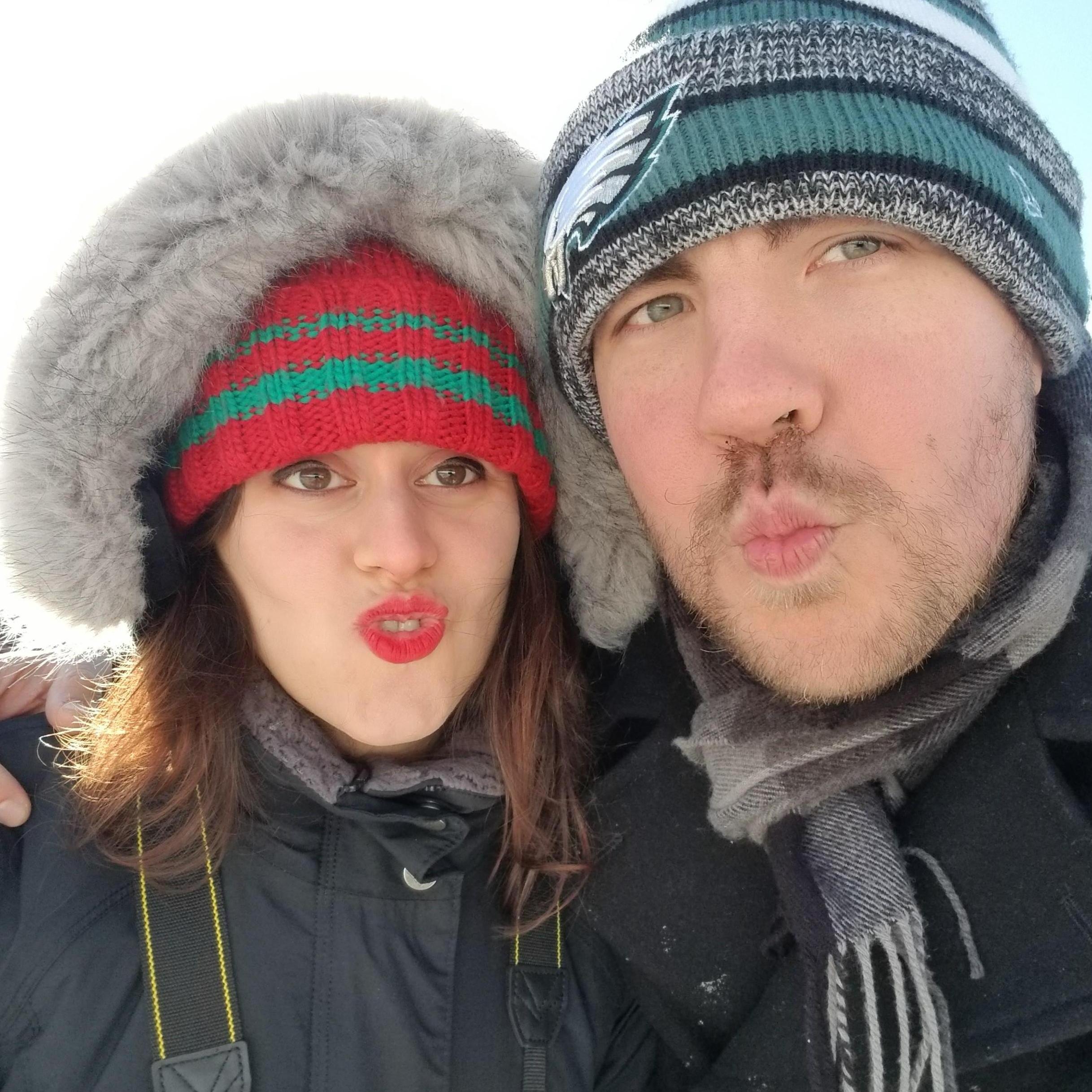 Kissy Kissy on a cold day.