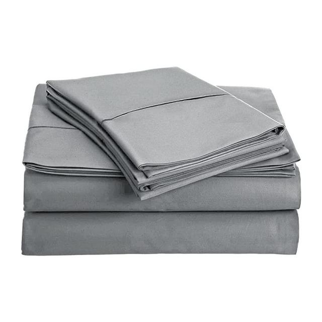 Home Luxury 800 Thread Count King Size Sheets 100% Egyptian Cotton 4 Piece Sheet Set, 18” Deep Pocket Sateen Weave for Soft and Breathable True Luxurious Hotel Quality Bed Sheets (Silver)