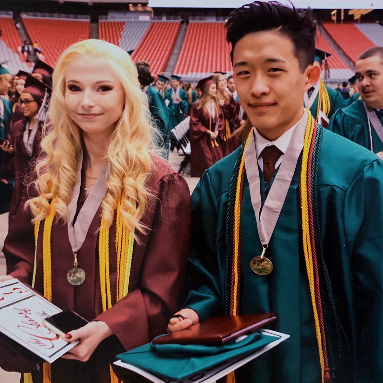 2019 Graduation - only 1 person sat between us due to our last names.