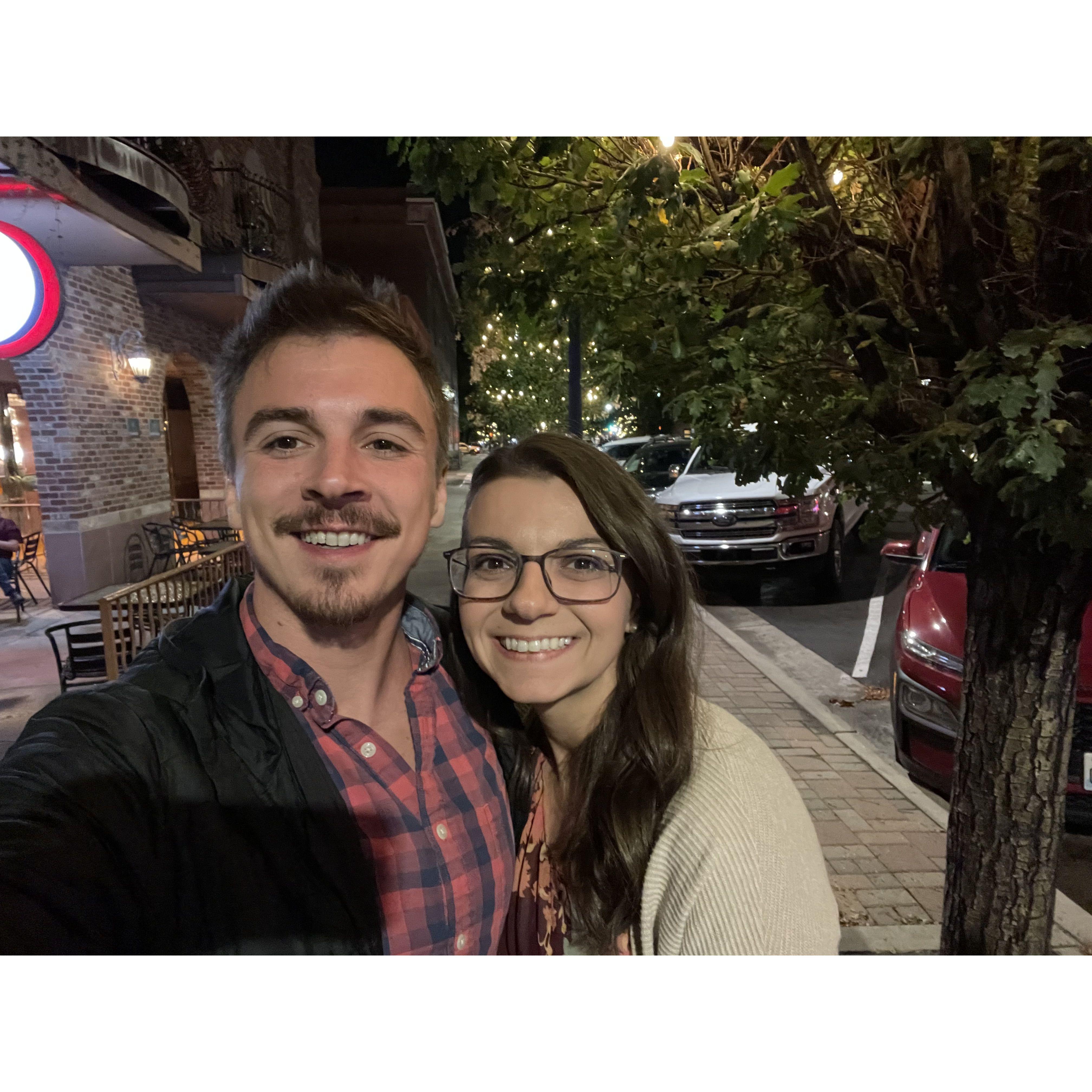 Our 1 year dating anniversary dinner at one of our favorite restaurants in Colorado Springs.