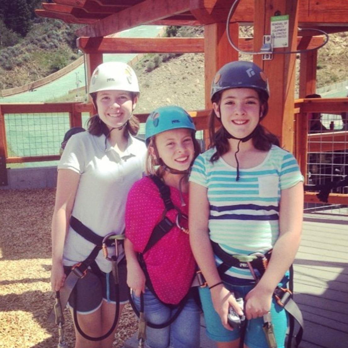 Emma and her future bridesmaids in Park City. 2014