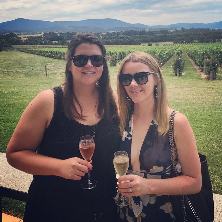 drinking bubbles in the yarra valley