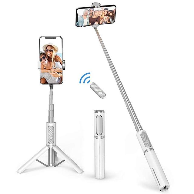 ATUMTEK Selfie Stick Tripod, Extendable 3 in 1 Aluminum Bluetooth Selfie Stick with Wireless Remote and Tripod Stand 360 Rotation for iPhone 12/11/11 Pro/XS Max/XS/XR/X/8/7, Samsung and Smartphone