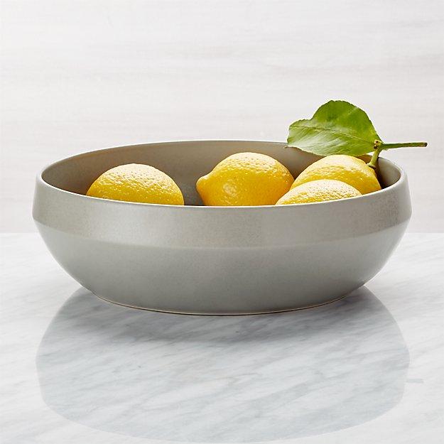 Visto Grey Stoneware Serving Bowl
