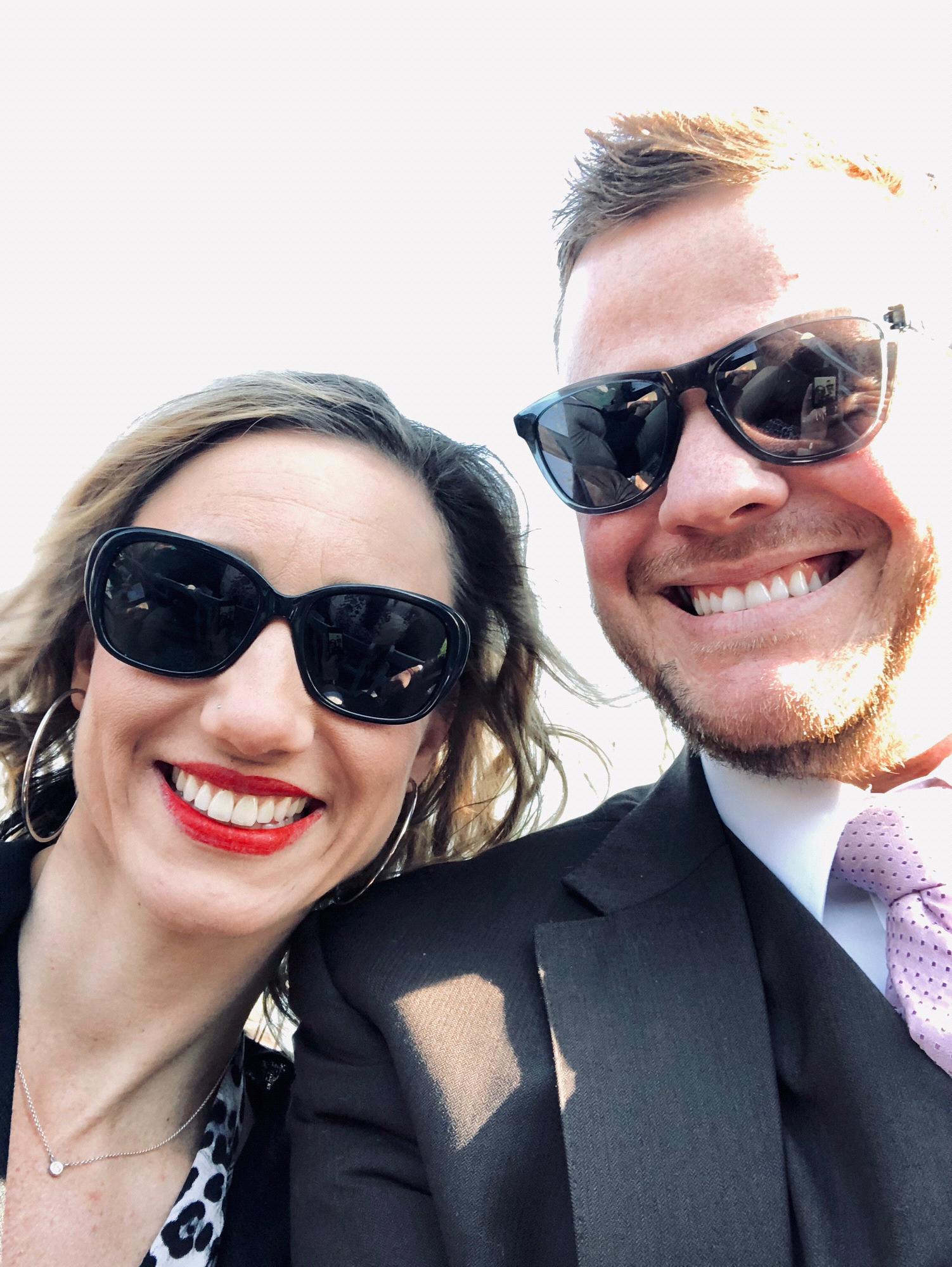 A sunny day in April at a friends outdoor wedding!