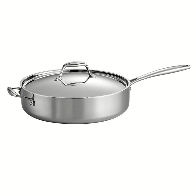 Tramontina Gourmet Tri-Ply Clad 3 Quart Covered Deep Sauté Pan