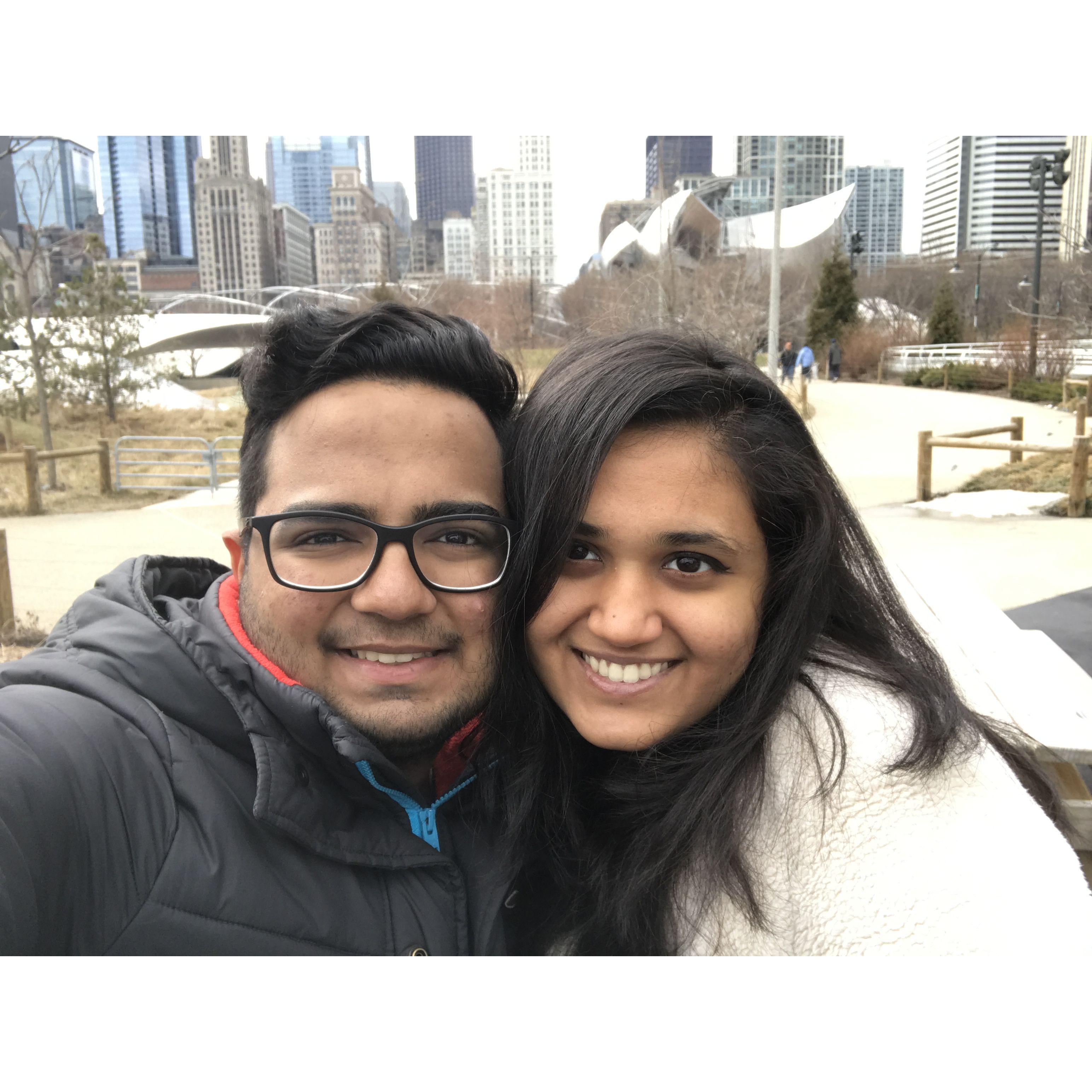 Our first time visiting the city together!